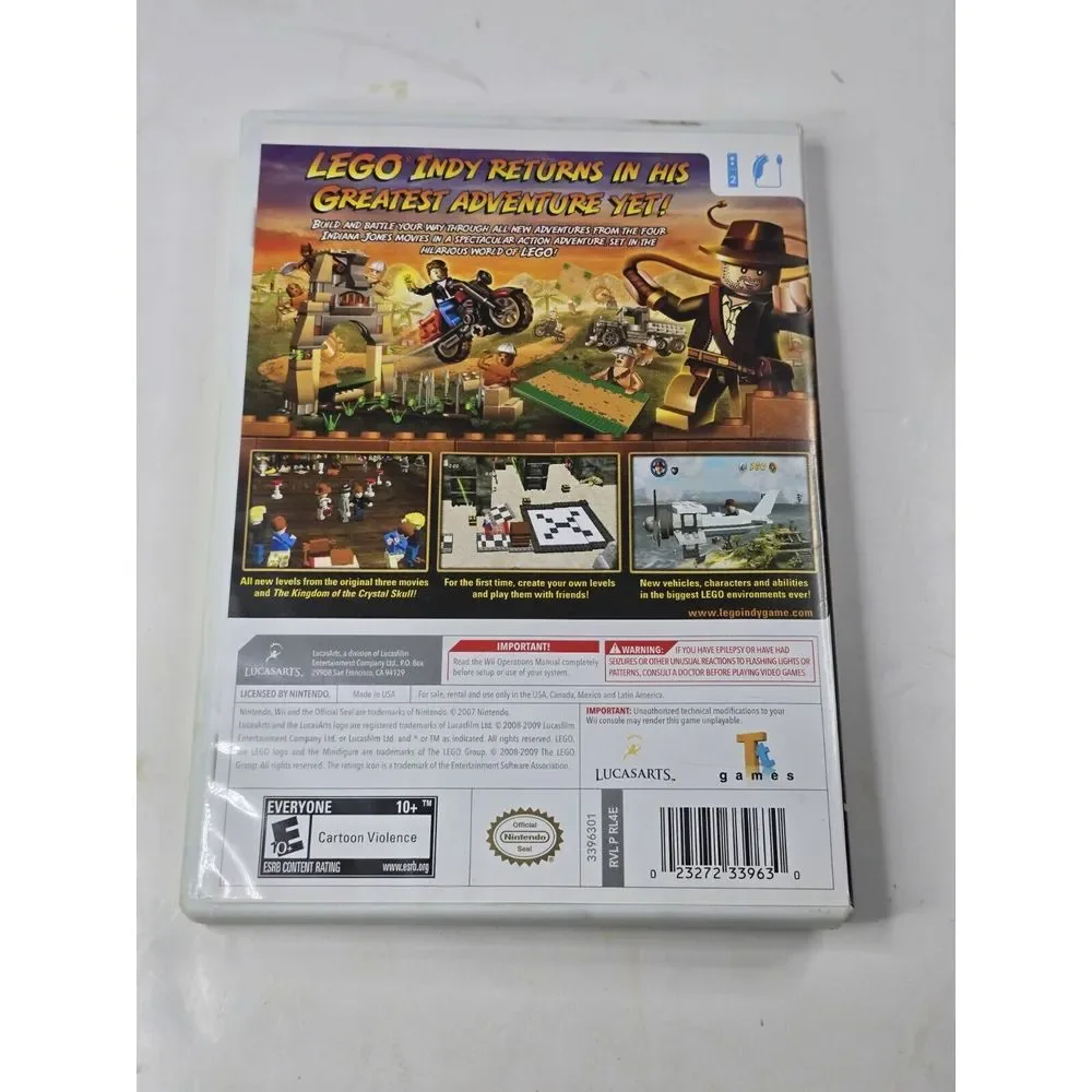 LEGO Indiana Jones 2:‎ The Adventure Continues Nintendo Wii Complete